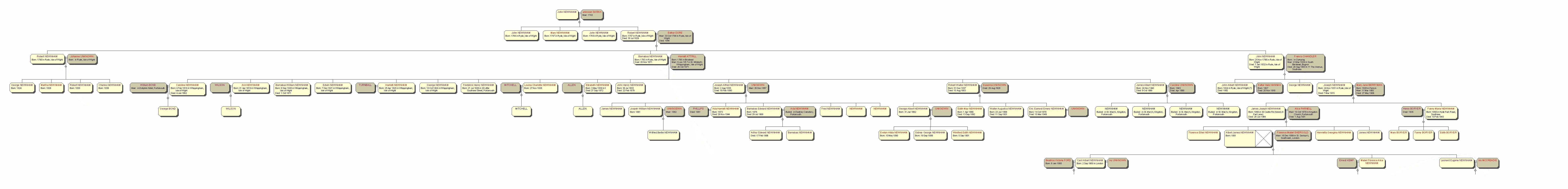 Diagram of full family tree